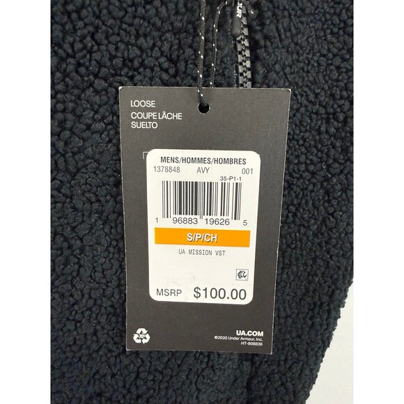 Under Armour Mission Vest Black NWT MSRP $100 Men’s Size Small Full Zip - Picture 3 of 5